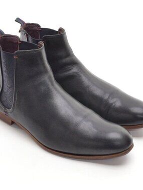 Ted Baker London Black Leather Slip‑On Boots 8M NIB MSRP $190 Buy Baker by Ted Baker Boys Faux Fur Lined Welly Boots from  main image 2